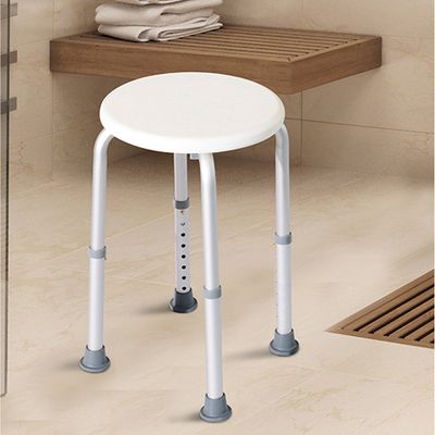 HOMCOM Safety Shower Bench - Cream White
