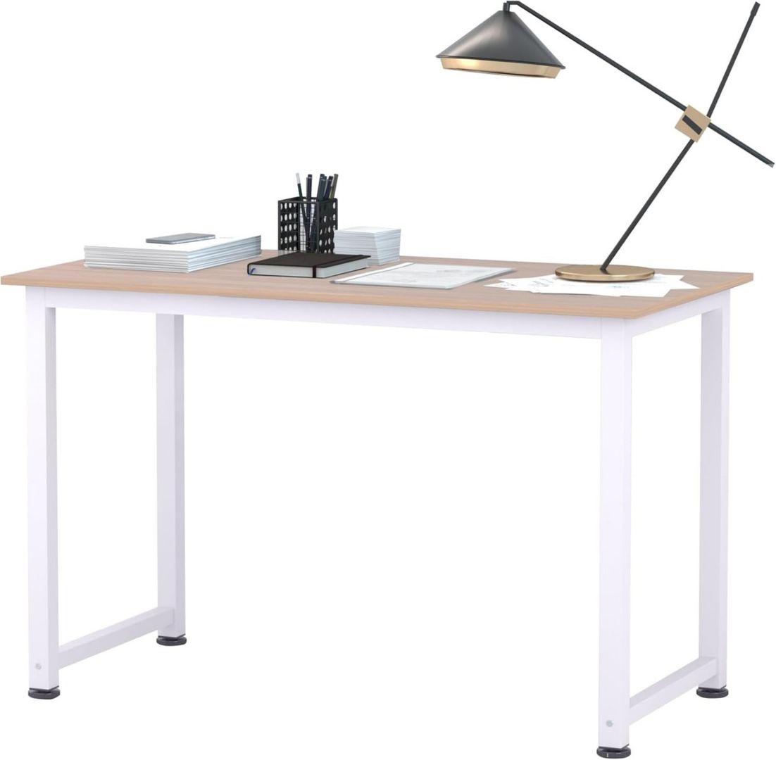 HOMCOM Desk Workspace Oak Effect/White - Image 1