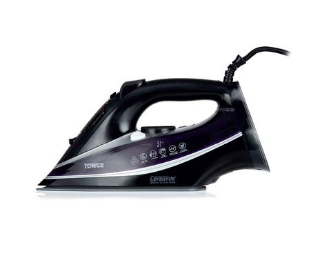 TOWER CeraGlide Ultra Speed T22013PR Steam Iron - Purple, Purple