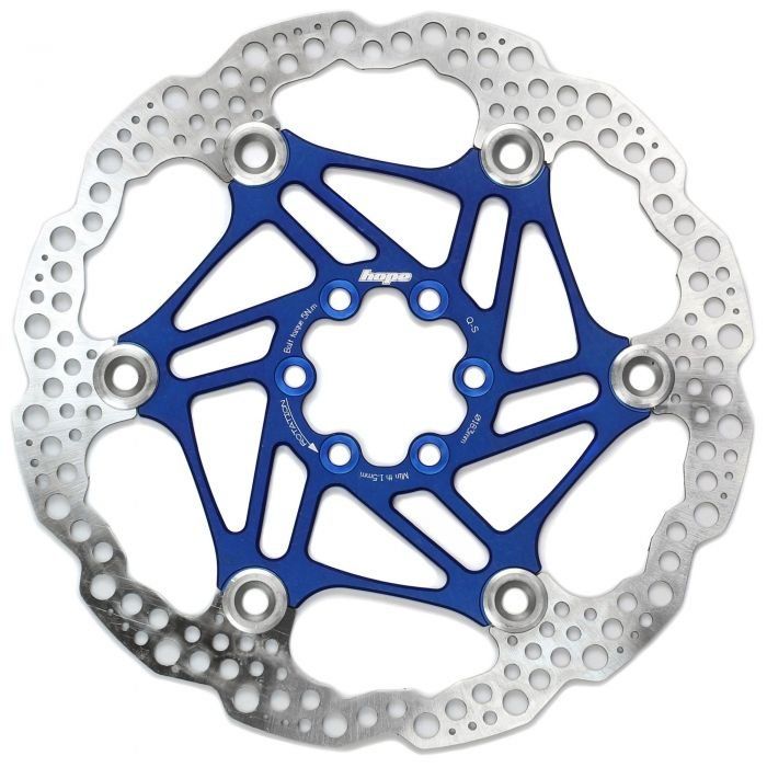 Hope Floating Rotor - Colour: Blue - Size: 180mm - Fitment: 6 Bolt - Image 1