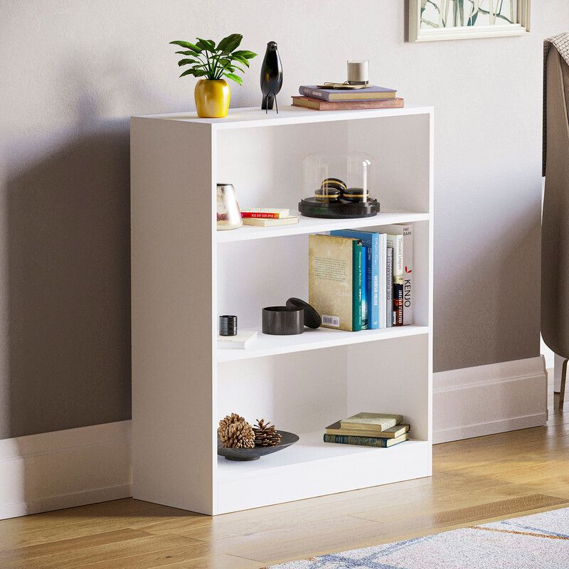 Cambridge Bookcases - White / 75cm / 3 - Image 1