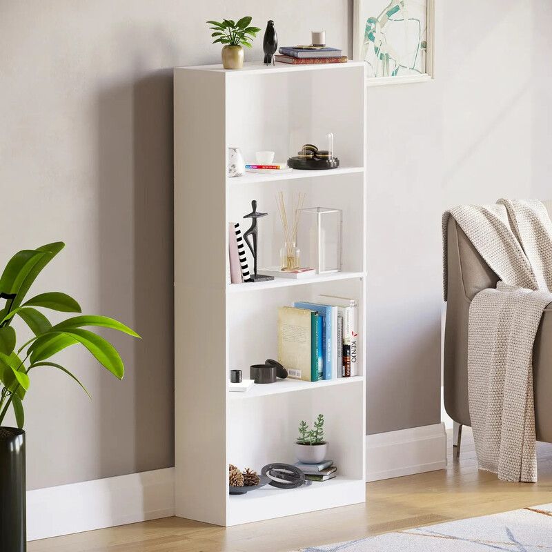 Cambridge Bookcases - White / 140cm / 4 - Image 1