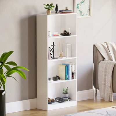 Cambridge Bookcases - White / 140cm / 4