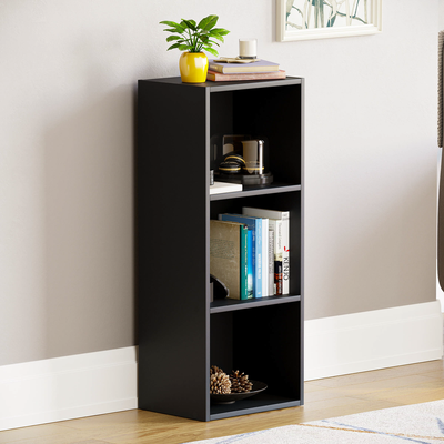Oxford Cube Bookcase - Black / 3 Tier