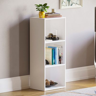 Oxford Cube Bookcase - White / 3 Tier