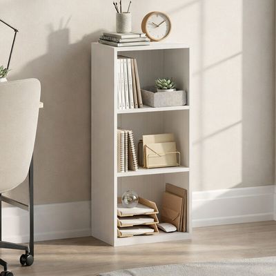 Oxford Cube Bookcase - White / 3 Tier - Thumbnail 2