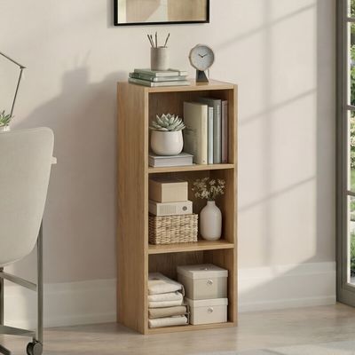 Oxford Cube Bookcase - Oak / 3 Tier - Thumbnail 2