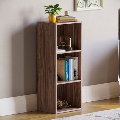 Oxford Cube Bookcase - Walnut / 3 Tier
