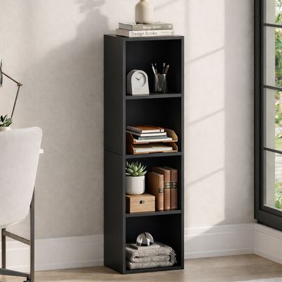 Oxford Cube Bookcase - Black / 4 Tier - Thumbnail 2