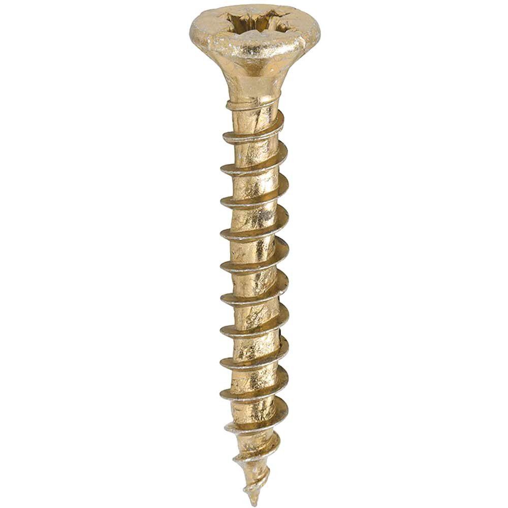 Timco 50060VYTUB Velocity Premium Multi-Use Screws - Pz - Double Countersunk - Yellow 5.0 X 60 Tub 400 - Image 1