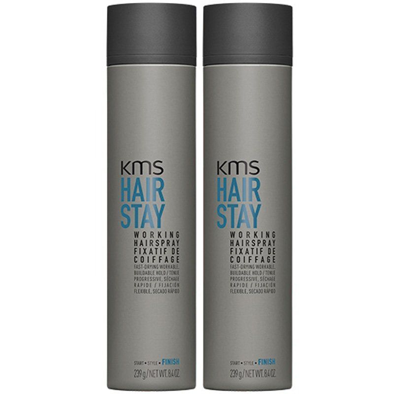 KMS HairStay Working Hairspray 239g Double in Clear - Image 1