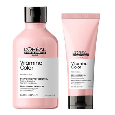 L'Oreal Professionnel Serie Expert Vitamino Color Shampoo 300ml & Conditioner 200ml Duo in Clear