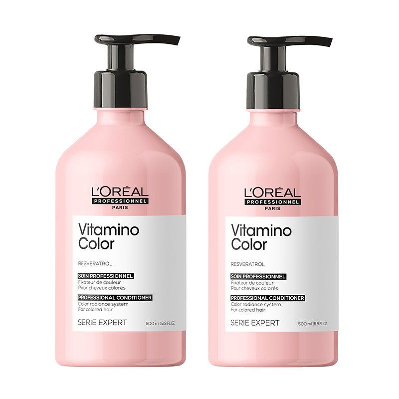 L'Oreal Professionnel Serie Expert Vitamino Color Conditioner 500ml Supersize Double in Clear - Image 1