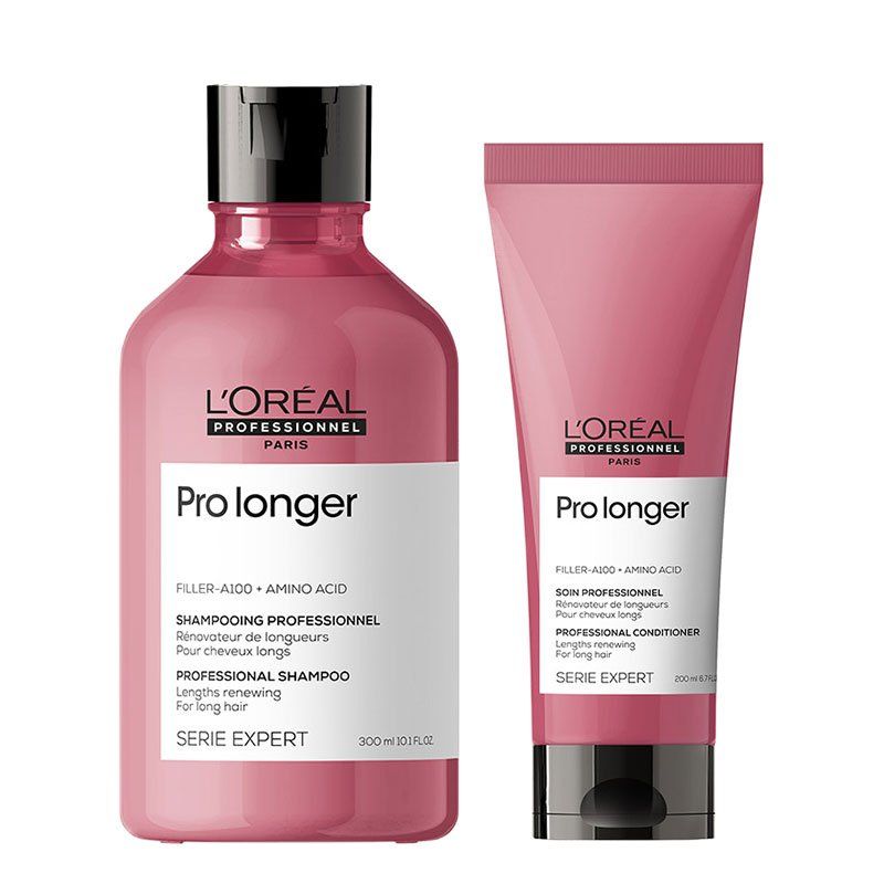 L'Oreal Professionnel Serie Expert Pro Longer Shampoo 300ml & Conditioner 200ml Duo in Clear - Image 1