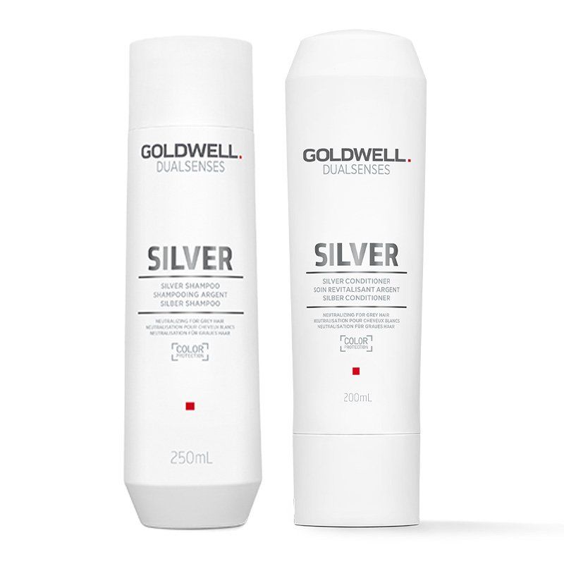 Goldwell DUO Dualsenses Silver Shampoo 250ml & Silver Conditioner 200ml in Clear - Image 1