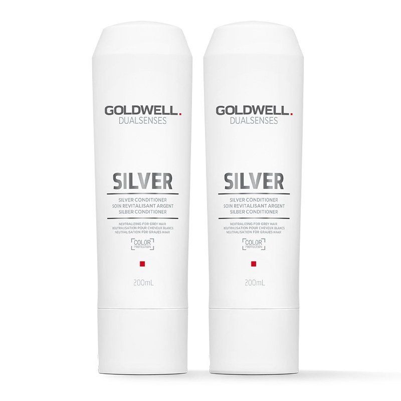 Goldwell l DOUBLE Dualsenses Silver Conditioner 200ml in Clear - Image 1