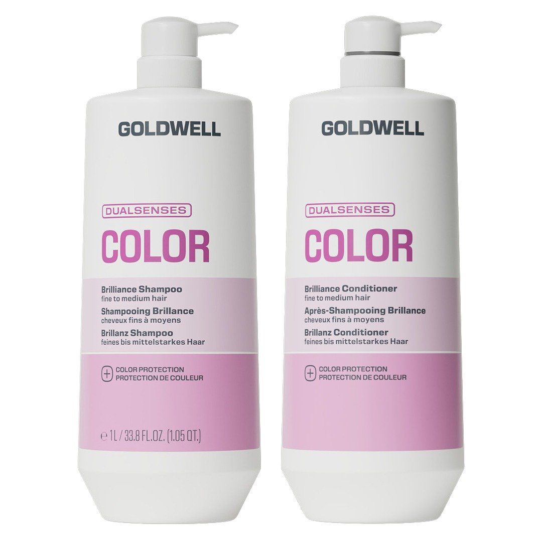 Goldwell Dualsenses Color Brilliance Shampoo 1000Ml & Dualsenses Color Brilliance Conditioner 1000Ml Duo - Image 1