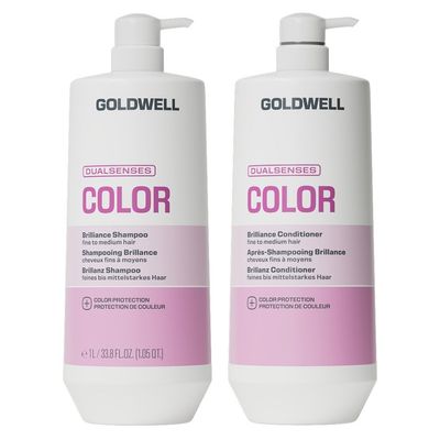 Goldwell Dualsenses Color Brilliance Shampoo 1000Ml & Dualsenses Color Brilliance Conditioner 1000Ml Duo