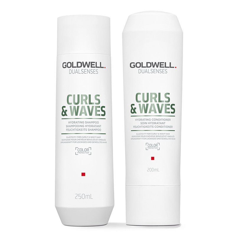 Goldwell DUO Dualsenses Curls & Waves Shampoo 250ml & Curls & Waves Conditioner 200ml in Clear - Image 1