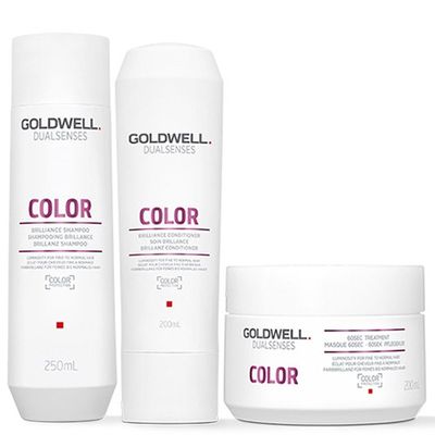 Goldwell Dual Senses Color Brilliance Shampoo 250ml, Conditioner, 60 Second Treatment 200ml Pack in Clear - Thumbnail 2