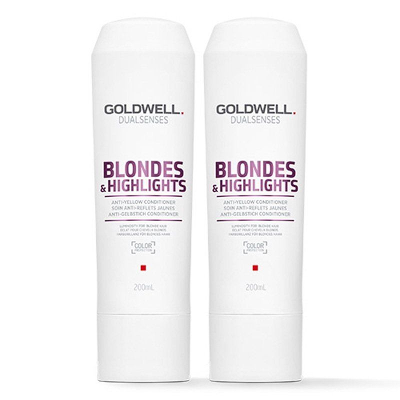 Goldwell Dual Senses Blonde & Highlights Anti-Yellow Conditioner 200ml Double - Image 1