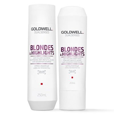 Goldwell Dual Senses Blonde & Highlights Anti-Yellow Shampoo 250ml & Conditioner 200ml Duo in Clear - Thumbnail 2
