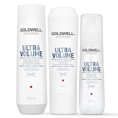 Goldwell Dual Senses Ultra Volume Bodifying Shampoo 250ml, Conditioner 200ml & Bodifying Spray 150ml Pack in Clear - Thumbnail 2