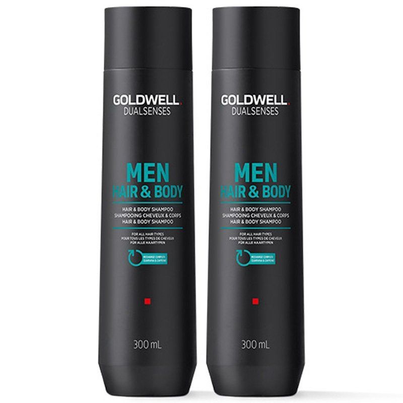 Goldwell Dual Senses Men Hair & Body Shampoo 300ml Double in Clear - Image 1