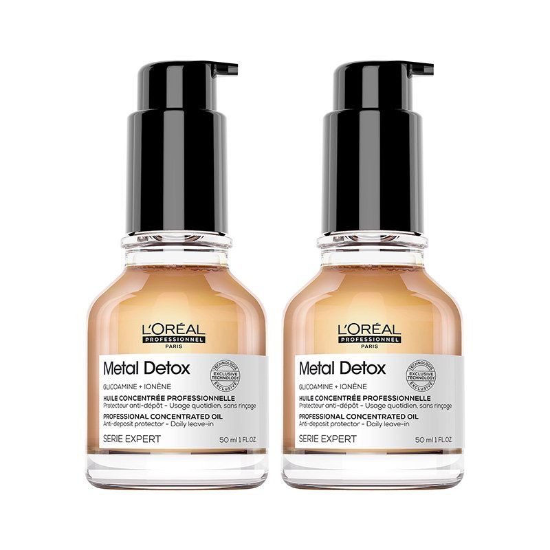 L'Oreal Professionnel Metal Detox Anti-Deposit Protector Concentrated Oil 50ml Double in Clear - Image 1