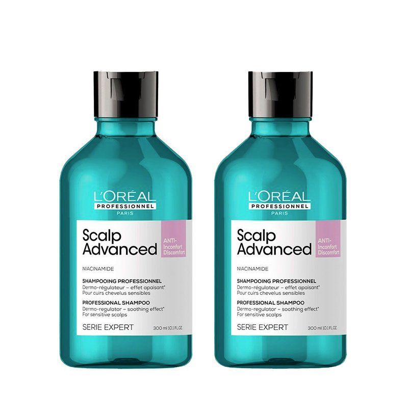 L'Oreal Professionnel Serie Expert Scalp Advanced Anti-Discomfort Dermo-Regulator Shampoo 300ml Double in Clear - Image 1