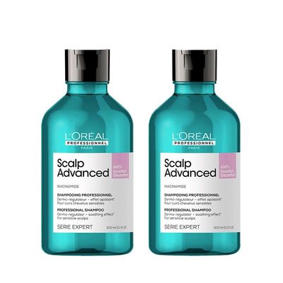 L'Oreal Professionnel Serie Expert Scalp Advanced Anti-Discomfort Dermo-Regulator Shampoo 300ml Double in Clear