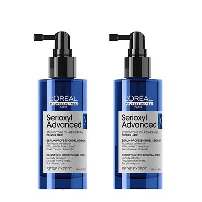 L'Oreal Professionnel Serioxyl Advanced Denser Hair Serum for thinning hair 90ml Double in Clear - Thumbnail 2