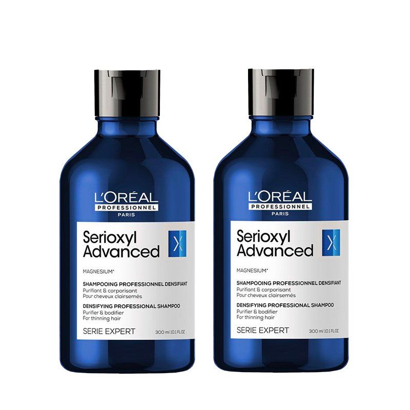 L'Oreal Professionnel Serioxyl Advanced Purifier & Bodifier shampoo for thinning hair 300ml Double in Clear - Image 1