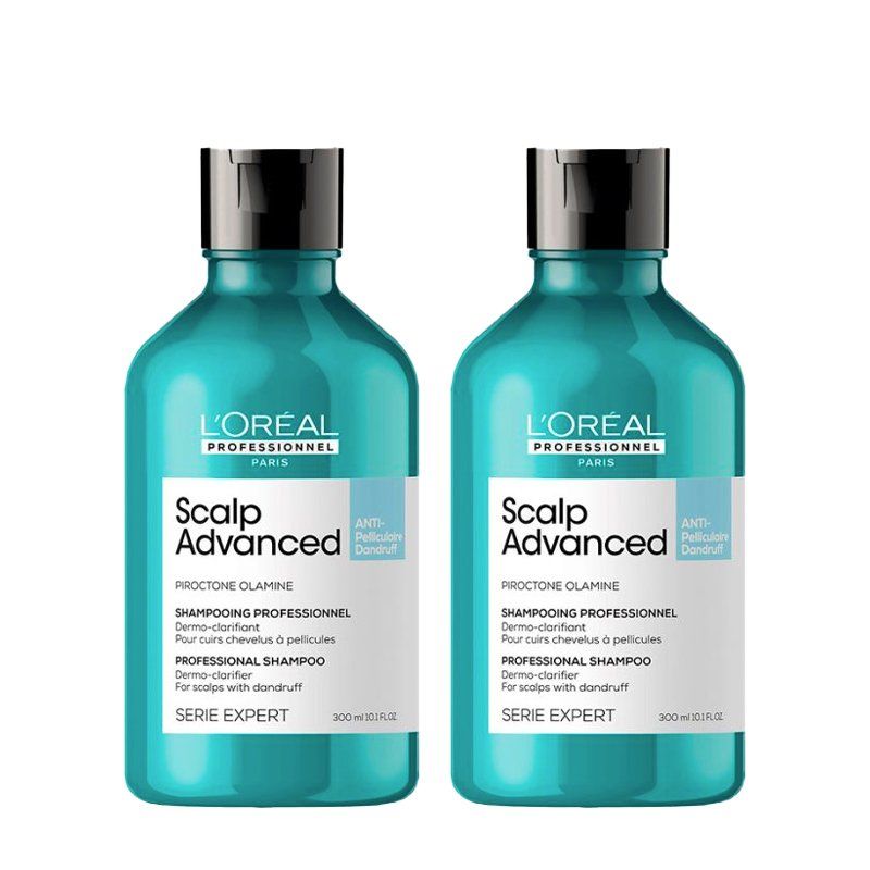 L'Oreal Professionnel Serie Expert Scalp Advanced Anti-Dandruff Dermo-Clarifier Shampoo for scalps with dandruff & visible flakes 300ml Double - Image 1