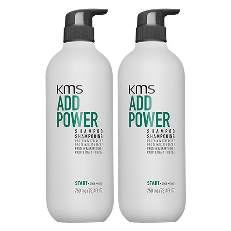 KMS AddPower Shampoo 750ml Double in Clear - Image 1