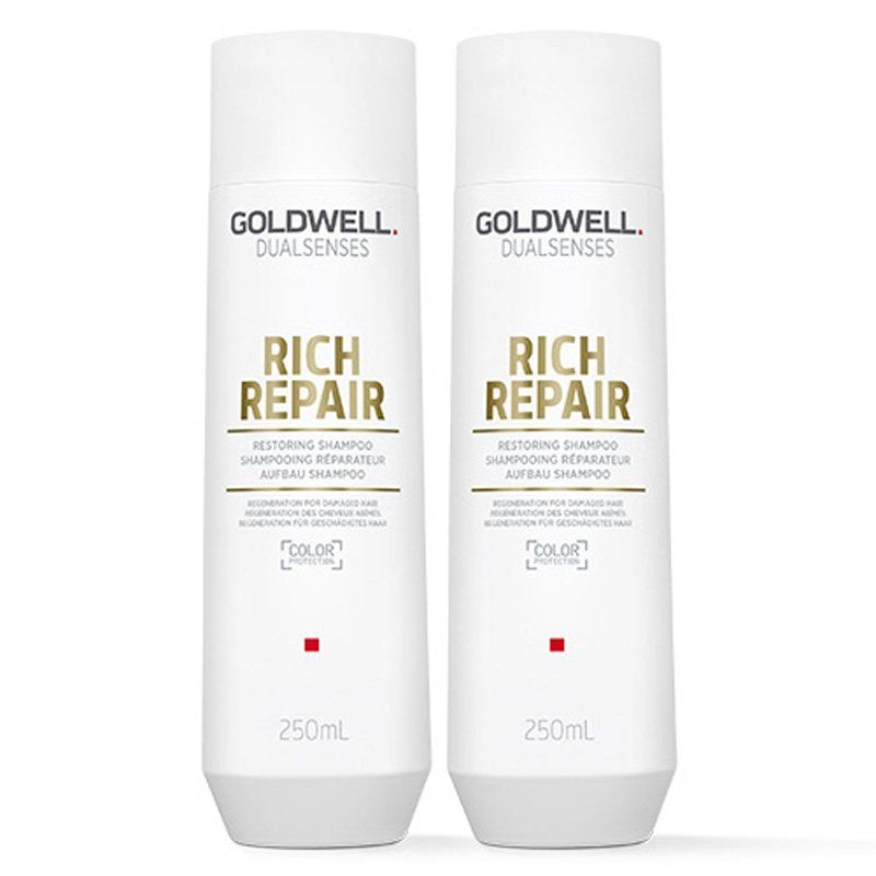 Goldwell Dual Senses Rich Repair Restoring Shampoo 250ml Double in Clear - Image 1