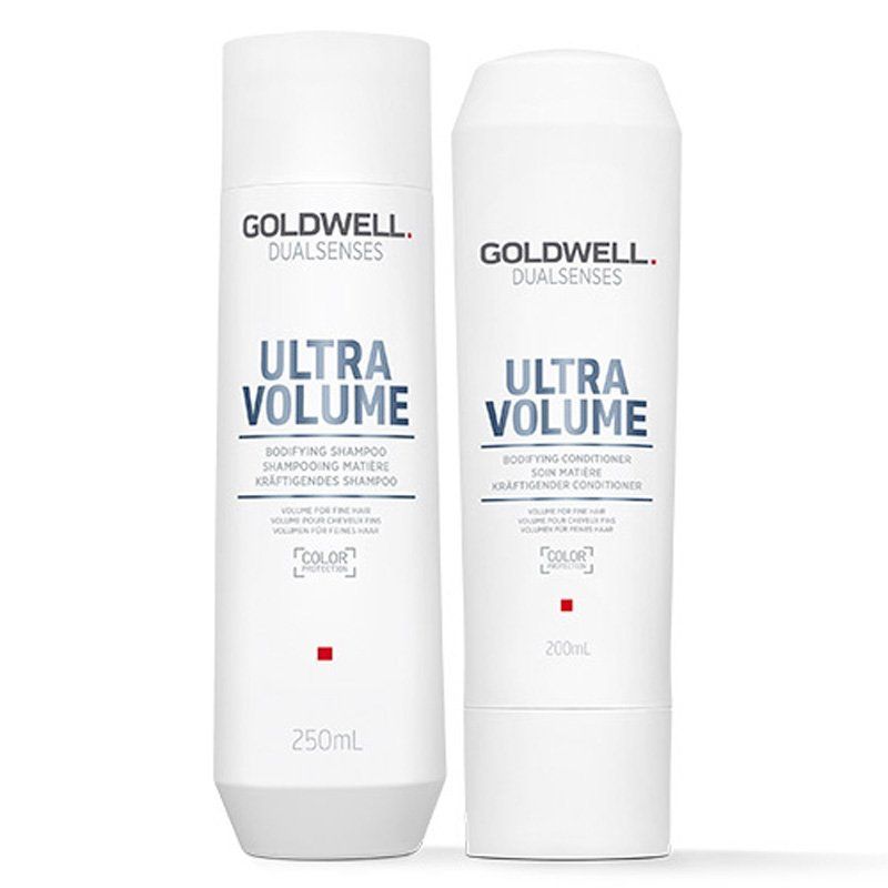 Goldwell Dual Senses Ultra Volume Bodifying Shampoo 250ml & Conditioner 200ml Duo in Clear - Image 1