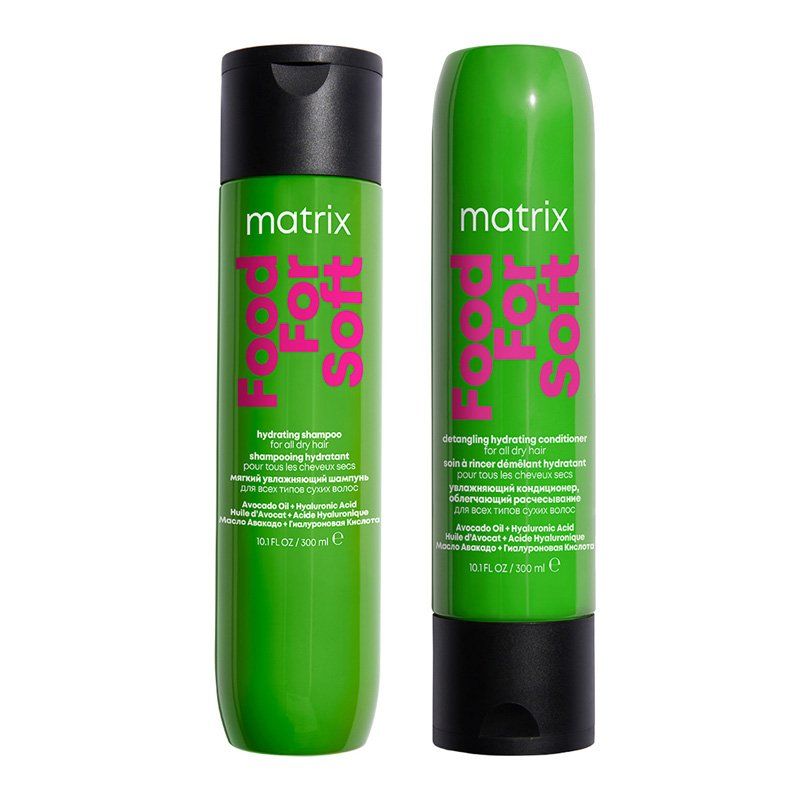 Matrix Food For Soft Hydrating Shampoo & Conditioner 300ml duo in Green - Image 1