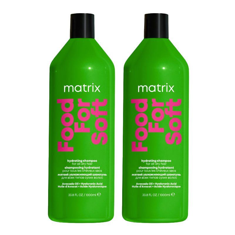 Matrix Food For Soft Hydrating Shampoo with Avocado Oil and Hyaluronic Acid, for dry hair 1000ml Double - Image 1