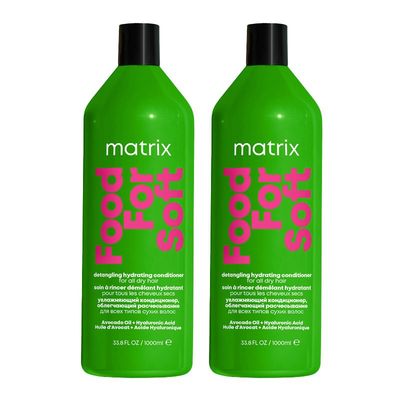 Matrix Food For Soft Detangling Conditioner with Avocado Oil and Hyaluronic Acid, for dry hair 1000ml Double