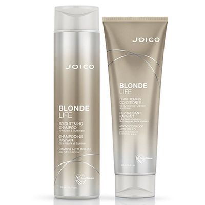 JOICO Blonde Life Brightening Shampoo 300ml & Conditioner 250ml Duo in Clear