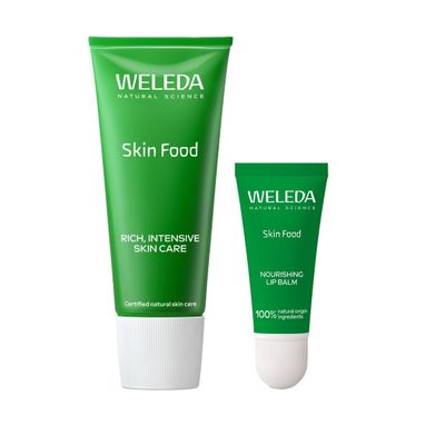 Weleda Skin Food Cream Lip Balm Duo in Clear | Size: 75ml