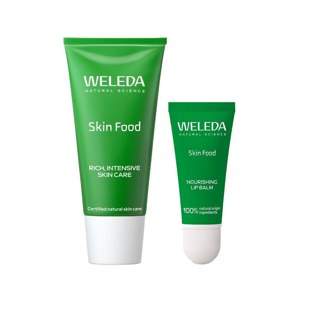 Weleda Skin Food Cream Lip Balm Duo in Clear | Size: 30ml - Image 1