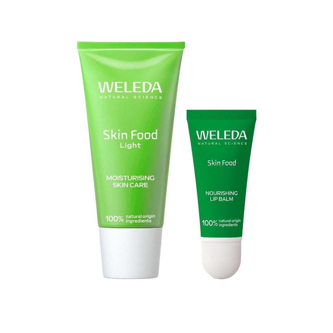 Weleda Skin Food Light Cream Lip Balm Duo in Clear | Size: 30ml - Image 1