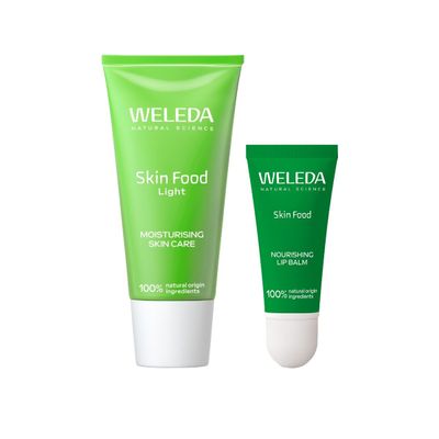 Weleda Skin Food Light Cream Lip Balm Duo in Clear | Size: 30ml