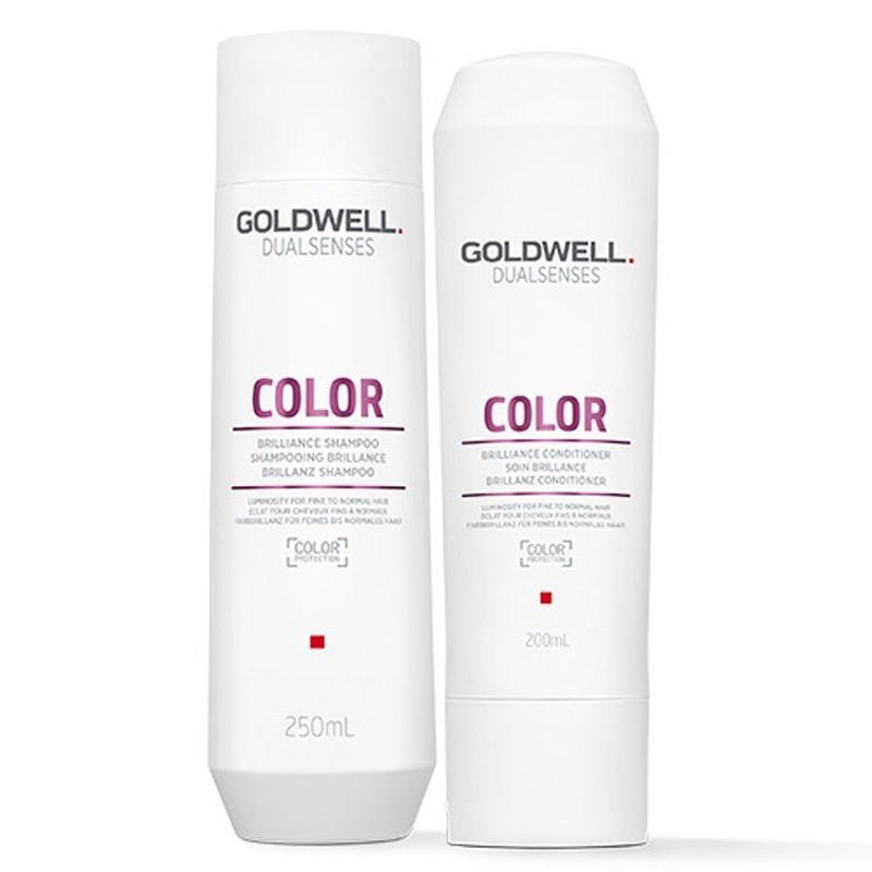 Goldwell Dual Senses Color Brilliance Shampoo 250ml & Conditioner 200ml Duo in Clear - Image 1
