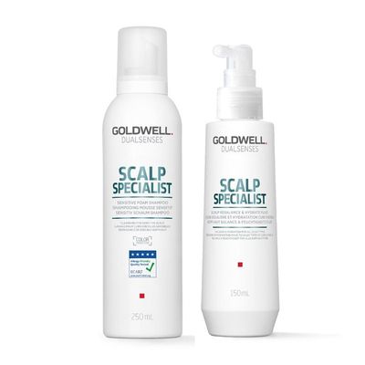 Goldwell Dualsenses Scalp Specialist, Sensitive Foam Shampoo 250ml & Dualsenses Scalp Specialist, Scalp Rebalance & Hydrate Fluid 150ml DUO