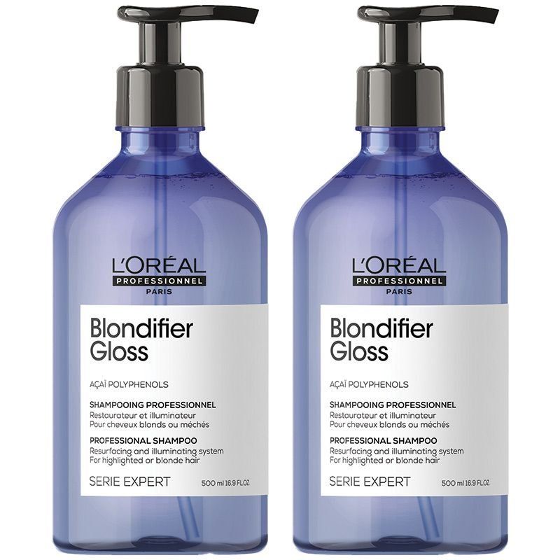 L'Oreal Professionnel Blondifier Gloss Shampoo 500ml Double in Clear - Image 1