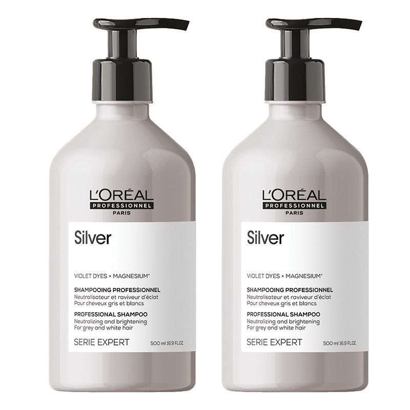 L'Oreal Professionnel Serie Expert Silver Shampoo 500ml Double in Clear - Image 1