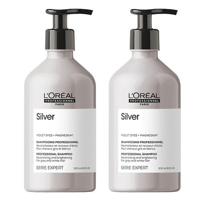 L'Oreal Professionnel Serie Expert Silver Shampoo 500ml Double in Clear - Thumbnail 2